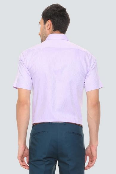 Buy Men Purple Print Half Sleeves Formal Shirt Online - 350822 | Louis ...