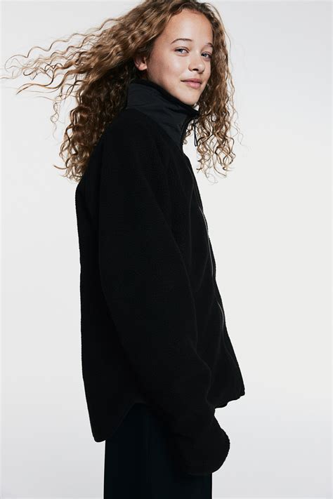 Teddy sports jacket - Black - Kids | H&M IN