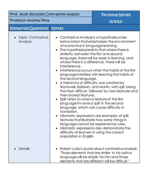 Image result for Contrastive Analysis Example