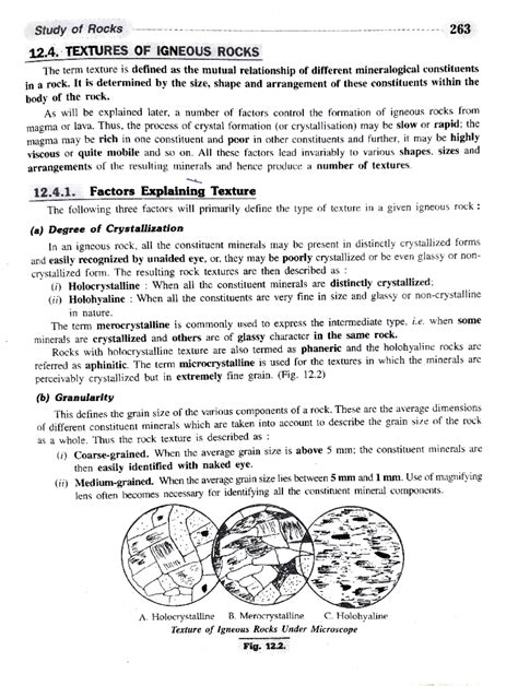 Textures OF Igneous Rocks - Study of Rocks 12. TEXTURES OF IGNEOUS ...