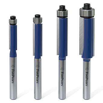 FivePears 4 PCS Straight Flush Trim Router Bit Set : Amazon.in: Home ...
