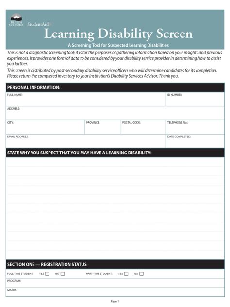 Image result for Learning Disability Evaluation Sheet