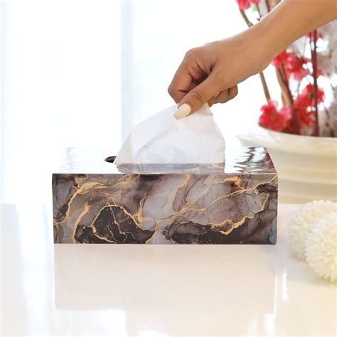 Wooden Tissue box - Marbella