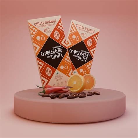 Chocolate and White - Chilli Orange Artisanal Chocolate | 43% Dark ...