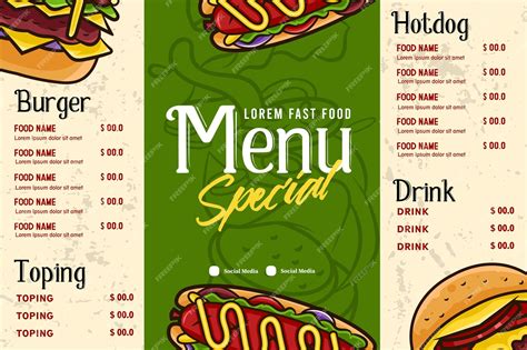 Fast Food Menu 的图像结果