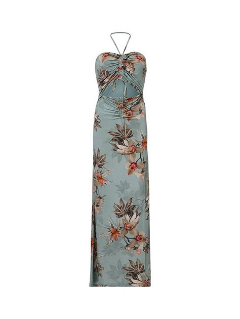 AllSaints Celia Sleeveless Floral Print Maxi Dress, Adena Dusty Blue/Multi