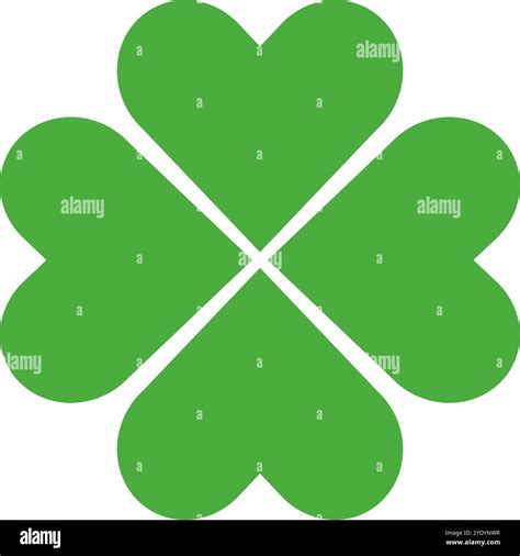 Four-leaf clover symbol. Good luck. Editable vector Stock Vector Image ...