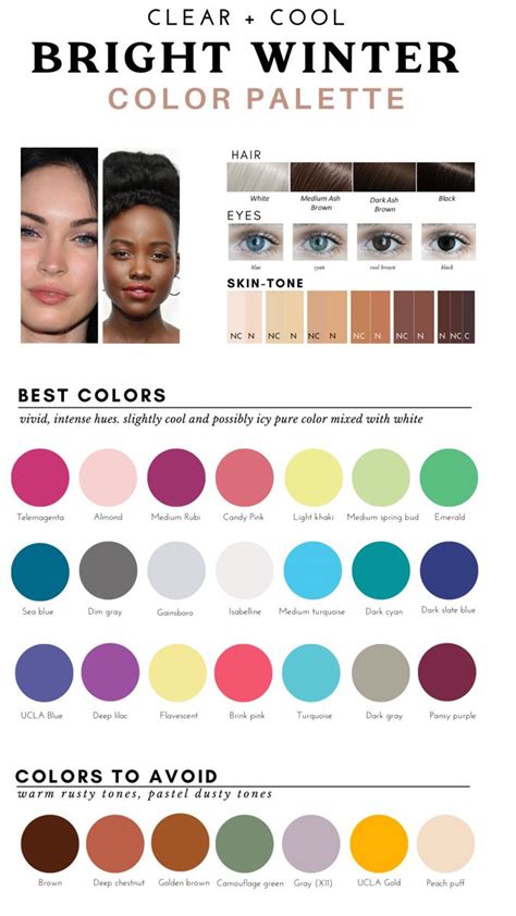 Image result for Bright Winter Color Analysis Examples