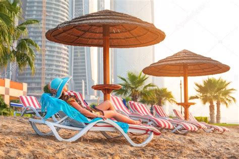 Sun holidays on the beach of Persian Gulf ⬇ Stock Photo, Image by ...