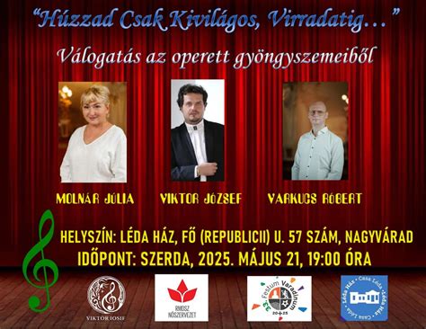 Húzzad Csak Kivilágos Virradatig…” – Operettest a Nagyváradi Léda ...