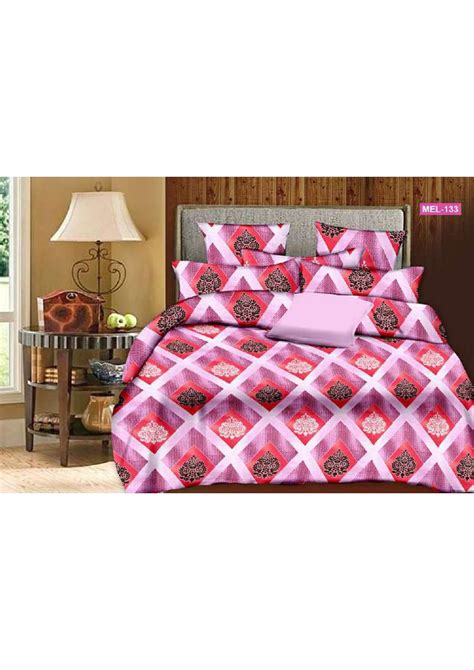 Minu Fantasy DLX Pure Cotton Mix design Bedsheet With 2 Pillow Cover ...