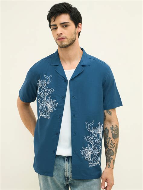 Classic Heritage Navy Blue Casual Shirts Oversized Fit – VeroSmart