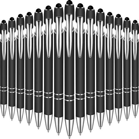 Amazon.com : Yeaqee 100 Pieces Ballpoint Pen with Stylus Tip Click ...