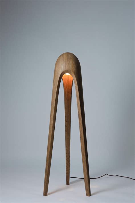 Artisan Solid Wood Floor Lamp: Mid-century Modern Lighting for Living ...