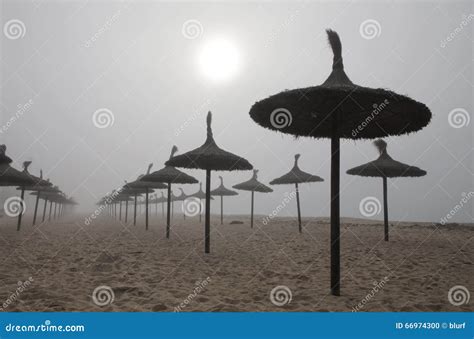 Unusual Fog in El Arenal Beach in Mallorca Stock Photo - Image of ...