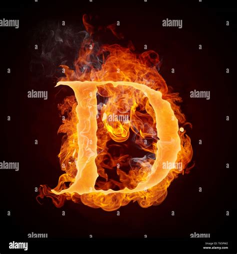 Fire Letters A-Z Stock Photo - Alamy