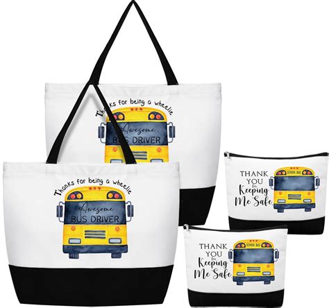 Amazon.com: Unittype 4 Pieces School Bus Driver Appreciation Gifts Bus ...