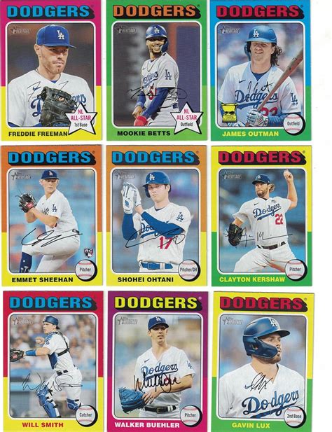 Amazon.com: Los Angeles Dodgers / 2024 Topps Heritage Dodgers Baseball ...