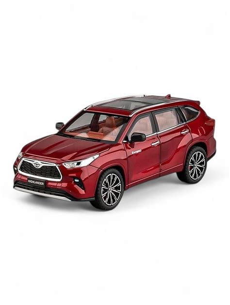 Toyota Highlander Model Metal Diecast Car 1:24 Scale - Red (TV-S-24 ...
