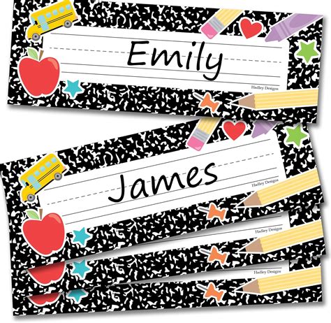 Classroom Desk Name Tag | Colorful Desk Name Tags