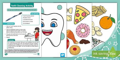 Cleaning Teeth Activity (teacher made) - Twinkl