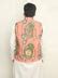 Pink Pen Kalamkari Silk Nehru Jacket: Elegant & Stylish