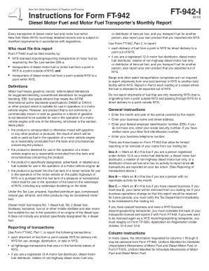 Form FT-942-I - Tax Ny - Fill and Sign Printable Template Online