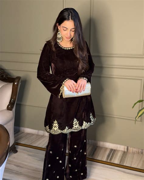 Faha Peplum Set (Brown) – Gauri Designer Apparels