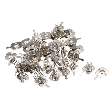 Buy uxcell 30 Pairs AA Batteries Metal Battery Spring Contact Plate ...