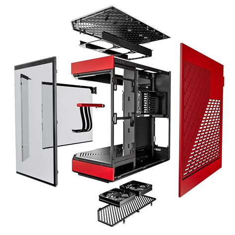 HYTE Y60 Premium Mid-Tower PC ATX Case with Panoramic Glass-(Black/Red ...
