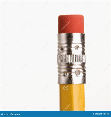 Eraser on pencil. stock image. Image of work, isolated - 2425681