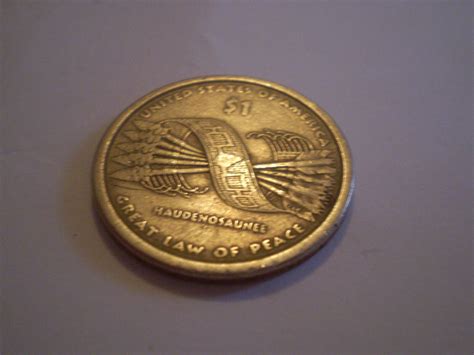2010 D LIBERTY 1 DOLLAR COIN GREAT LAW OF PEACE HAUDENOSAUNEE U.S.A ...
