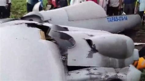 Karnataka: DRDO's TAPAS Drone Crashes Near Vaddikere Village; Visuals ...