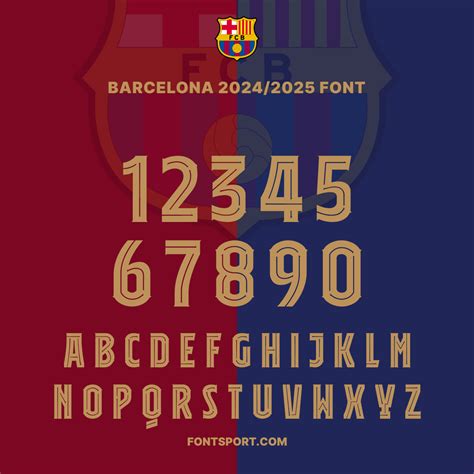 Barcelona 2024/25 - FONT SPORT | Download Fonts for Football Jersey Top League Teams