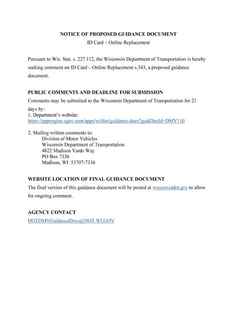 Fillable Online docs legis wisconsin Template: Cover Sheet for Proposed ...