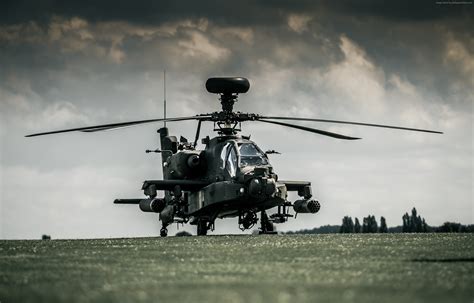 dark sky, Royal Air Force, attack helicopter, AH-64D Apache, HD ...