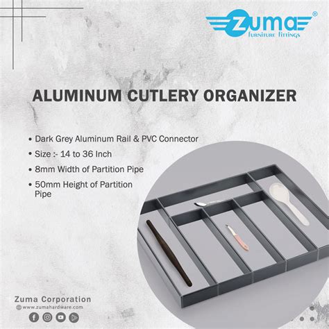 Zuma Aluminum Cutlery Organizer | Zuma Corporation