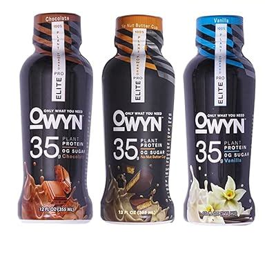 Buy OWYN Pro Elite Plant-Based High Protein Shake, Variety 36 Pack, 35g ...