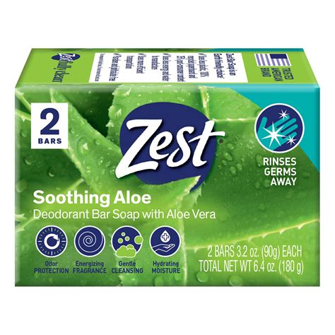 Zest Soothing Aloe Deodorant Bar Soap - Shop Hand & bar soap at H-E-B