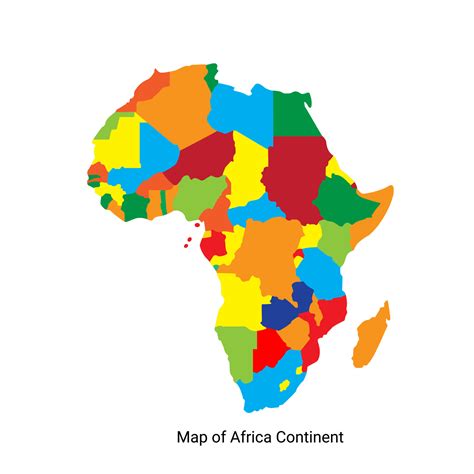 mapa de áfrica regiones de áfrica mapa político con países individuales, dibujo de mapa de ...