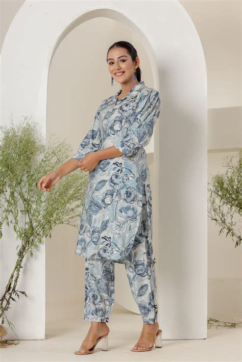 Women's Floral Printed Afghani Co-Ord Set Online – Ombray
