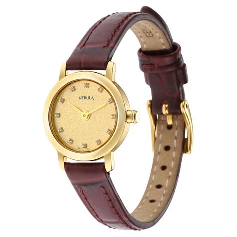 Buy Online Titan Nebula Vintage 18k Gold Analog Studded Indices Leather ...