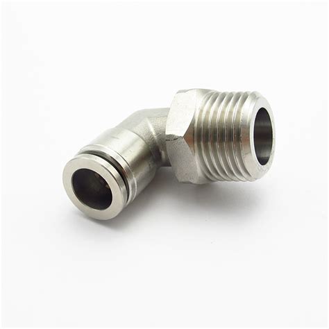 M5 M6 1/8" 1/4" 3/8" 1/2" Quick Connector BSP Male Thread Elbow 304 ...