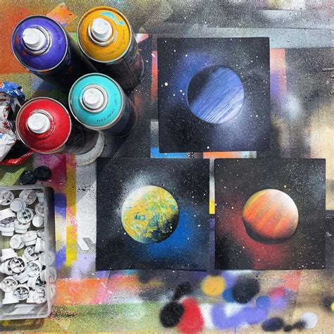 Spray Paint WORKSHOP - Planets and Space Scenes @ Pitt St Skatepark ...