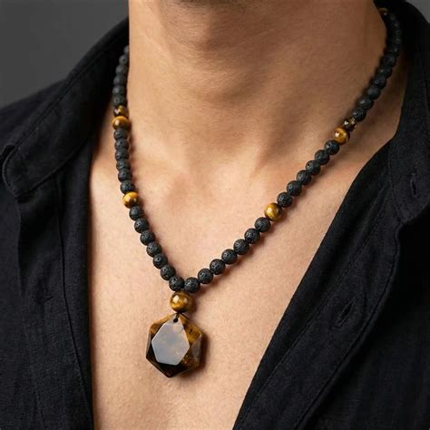 Living with great wisdom Tiger Eye Lava Mala – Justwowfactory