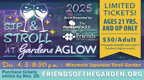 *Registration Closed* Sip & Stroll at Gardens Aglow 2025 ? , Mizumoto ...