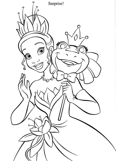 Disney Tiana Coloring Pages