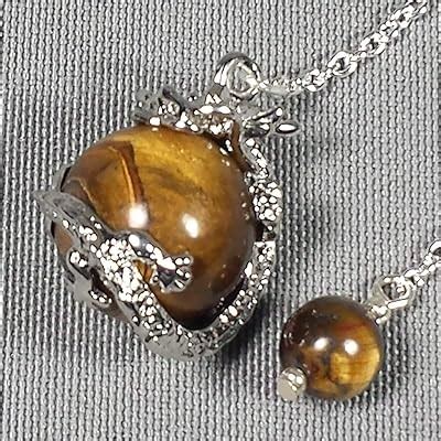 Buy Resonant Energies Tigers Eye Dragon Sphere Crystal Pendulum, with a ...