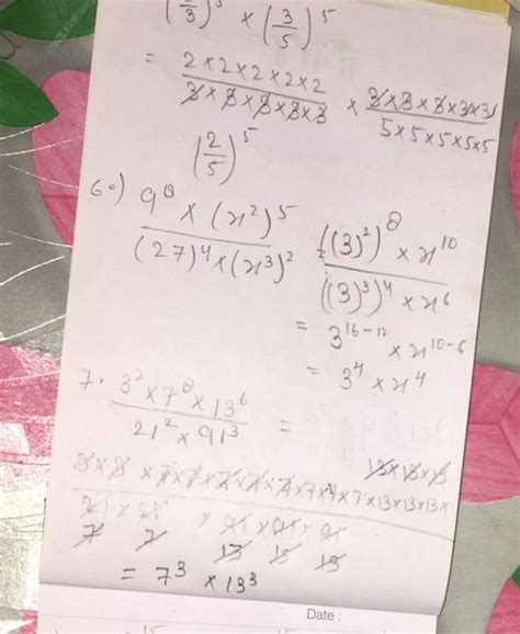 Simplify and express each of the following in exponential form: [tex]1 ...