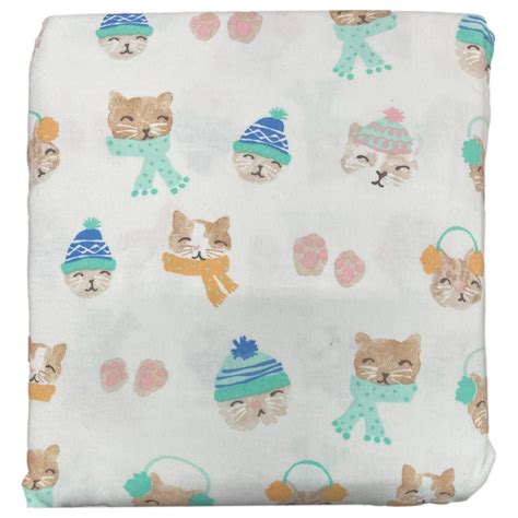 Cuddle Duds Flannel Sheet Set Winter Kitty Cats Twin Bed Sheets ...